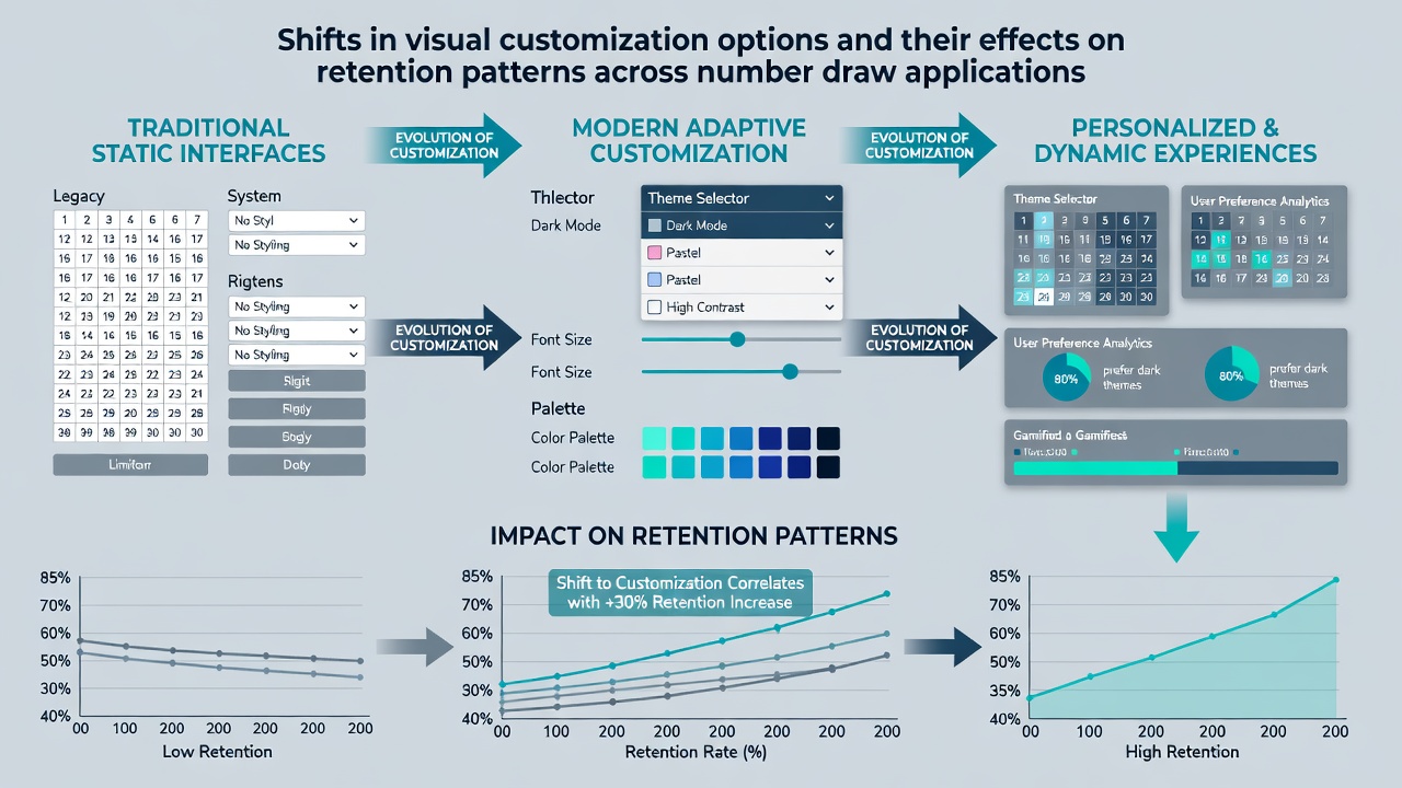 User engagement statistics dashboard displaying retention trends in customized mobile gaming sessions
